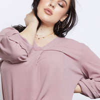 Curve Laid Back Chiffon Blouse Plus Size Tops -2020AVE