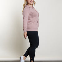 Curve Laid-Back Hoodie Plus Size Tops -2020AVE