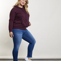 Curve Laid-Back Hoodie Plus Size Tops -2020AVE