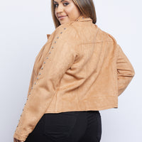 Curve Layla Suede Jacket Plus Size Outerwear -2020AVE