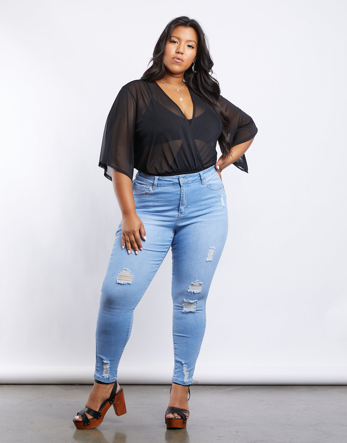 Plus Size Lilia Ripped Jeans Plus Size Jeans Plus Size Denim