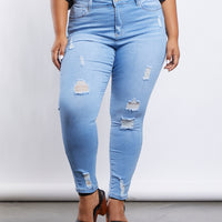 Curve Lilia Ripped Jeans Plus Size Bottoms -2020AVE