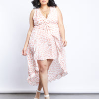 Curve Naomi Leopard Chiffon Dress Plus Size Dresses Blush 1XL -2020AVE
