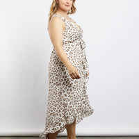 Curve Naomi Leopard Chiffon Dress Plus Size Dresses -2020AVE