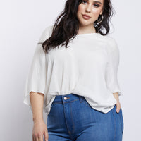 Curve On Cloud Nine Blouse Plus Size Tops Ivory 1XL -2020AVE