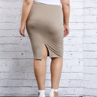 Curve On Repeat Bodycon Skirt Plus Size Bottoms -2020AVE