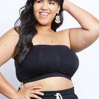 Curve Padded Bandeau Plus Size Intimates Black Plus Size One Size -2020AVE