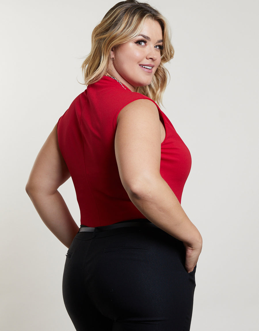 Curve Ruby Sleeveless Bodysuit Plus Size Tops -2020AVE