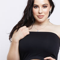 Curve Sadie Bandeau Tube Top Plus Size Tops -2020AVE