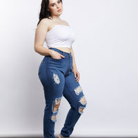 Curve Sadie Bandeau Tube Top Plus Size Tops -2020AVE