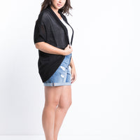 Curve See Right Through Me Cardigan Plus Size Outerwear -2020AVE