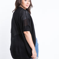 Curve See Right Through Me Cardigan Plus Size Outerwear -2020AVE