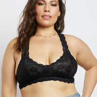 Curve Sierra Lacey Bralette Plus Size Intimates Black L/XL -2020AVE