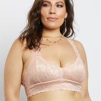 Curve Sierra Lacey Bralette Plus Size Intimates Blush L/XL -2020AVE