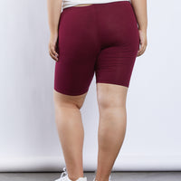 Curve Simple Bike Shorts Plus Size Bottoms -2020AVE