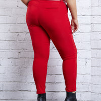 Curve Skinny Belted Pants Plus Size Bottoms -2020AVE
