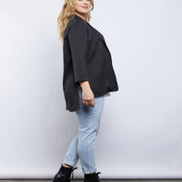 Curve Sleek Style Blazer Plus Size Outerwear -2020AVE