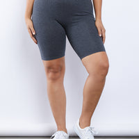 Curve Sporty Girl Biker Shorts Plus Size Bottoms -2020AVE