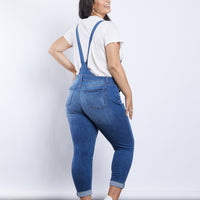 Curve Stella Denim Overalls Plus Size Rompers + Jumpsuits -2020AVE