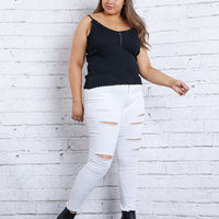 Curve Take It Easy Tank Plus Size Tops -2020AVE
