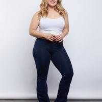 Curve Talia Yoga Pants Plus Size Bottoms Navy 1XL -2020AVE