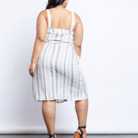 Curve The Sweet Escape Striped Midi Dress Plus Size Dresses -2020AVE