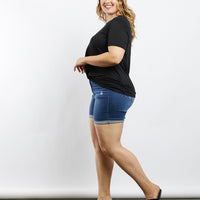 Curve Twisted Tee Plus Size Tops -2020AVE