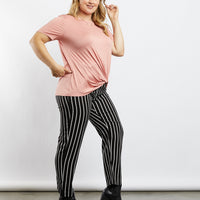 Curve Twisted Tee Plus Size Tops -2020AVE