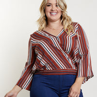 Curve Undefined Surplice Top Plus Size Tops -2020AVE