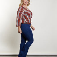 Curve Undefined Surplice Top Plus Size Tops -2020AVE