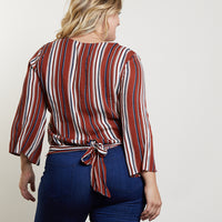 Curve Undefined Surplice Top Plus Size Tops -2020AVE