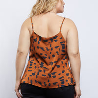 Curve Wildin' Satin Tank Plus Size Tops -2020AVE