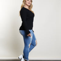 Curve You and V Sweater Plus Size Tops -2020AVE