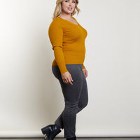 Curve You and V Sweater Plus Size Tops -2020AVE