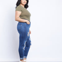 Curve Everyday Basic V-neck Tee Bodysuit Plus Size Tops -2020AVE