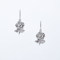 Rose Dangle Earrings Jewelry Silver One Size -2020AVE