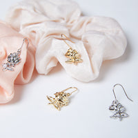 Rose Dangle Earrings Jewelry Gold One Size -2020AVE