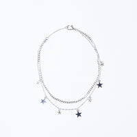 Silver Stars Dainty Anklet Jewelry Silver One Size -2020AVE
