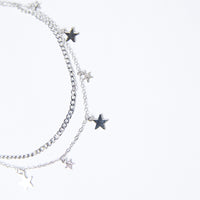 Silver Stars Dainty Anklet Jewelry Silver One Size -2020AVE