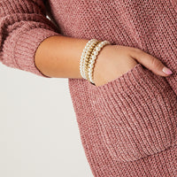 Stacked Pearl Bracelet Set Jewelry Pearl One Size -2020AVE