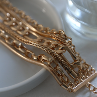 Statement Layered Bracelet Set Jewelry Gold One Size -2020AVE