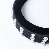 Statement Pearl Headband Accessories Black One Size -2020AVE