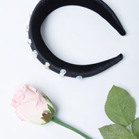 Statement Pearl Headband Accessories Black One Size -2020AVE