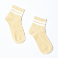 Striped Ankle Socks Accessories Mustard One Size -2020AVE
