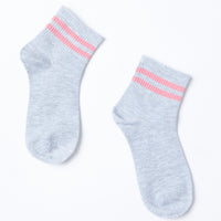 Striped Ankle Socks Accessories Gray One Size -2020AVE