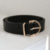 Sydney Croc Belt Accessories Black One Size -2020AVE