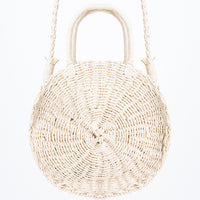 West Coast Round Straw Bag Accessories Beige One Size -2020AVE