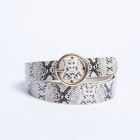 Wild Times Snakeskin Belt Accessories Beige One Size -2020AVE