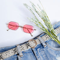 Wild Times Snakeskin Belt Accessories Beige One Size -2020AVE