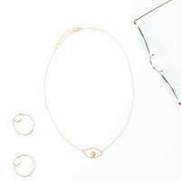 You and Eye Necklace Jewelry Gold One Size -2020AVE